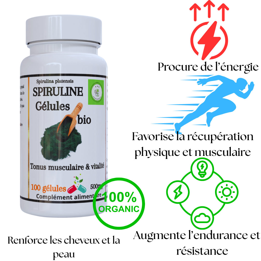 Spiruline bio 100 gélules