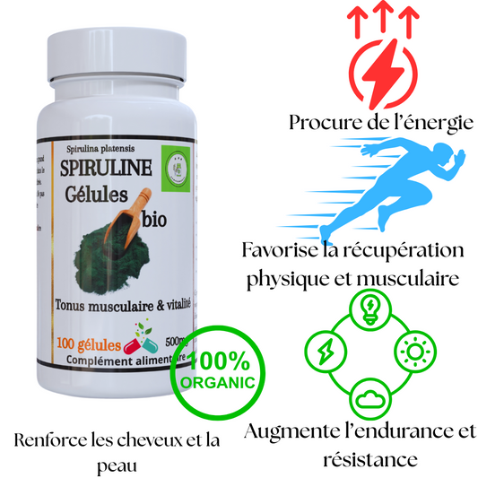 Spiruline bio 100 gélules
